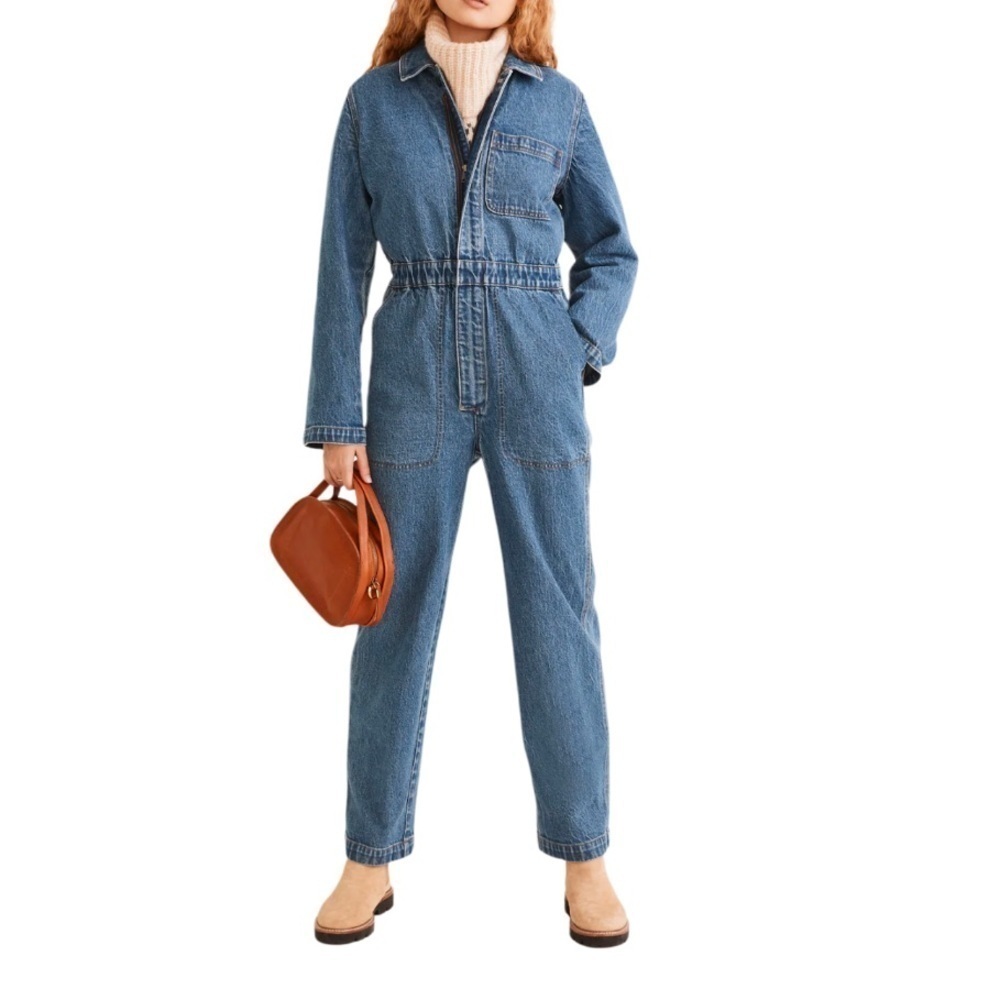 Madewell Denim Straight Coverall Jumpsuit Women Size XS